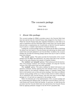 The Concmath Package
