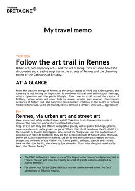 Follow the Art Trail in Rennes Urban Art, Contemporary Art