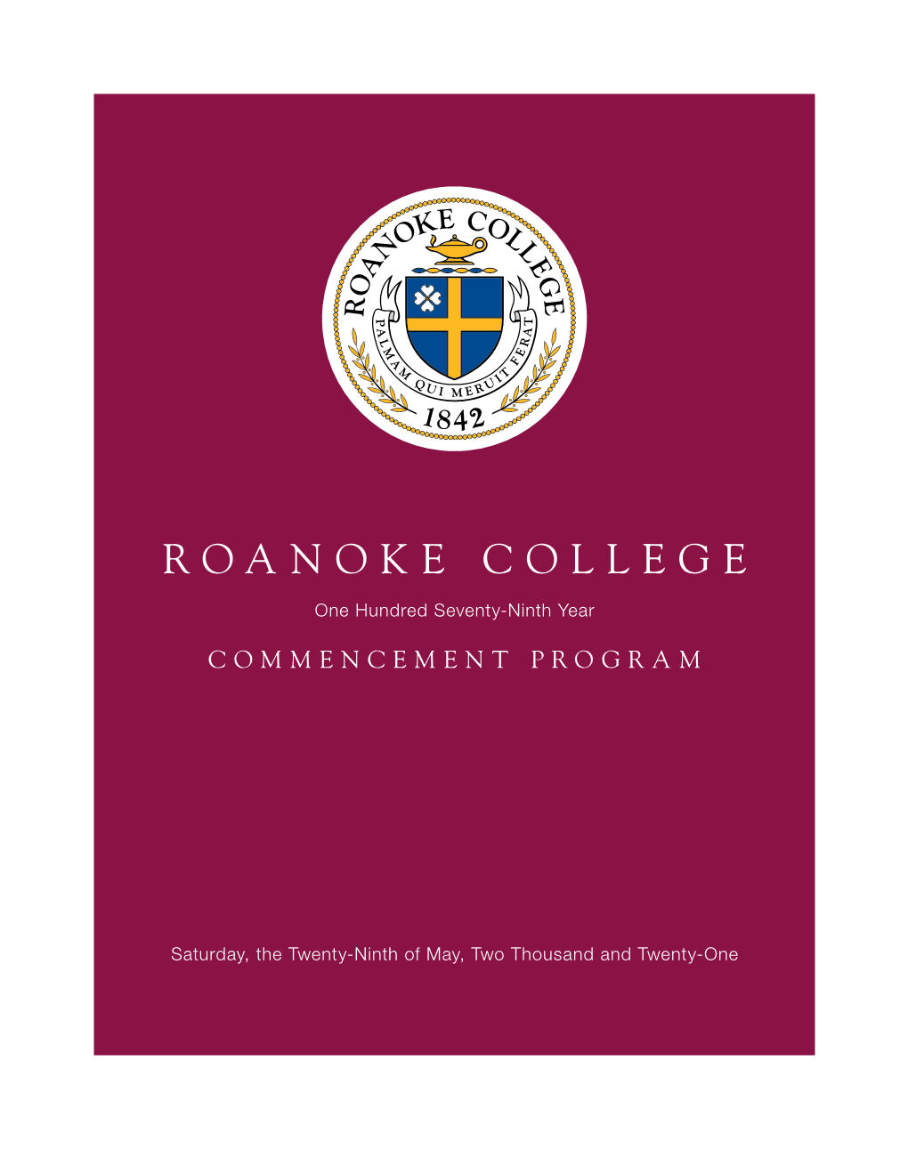 Commencement 2021 Program