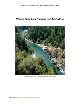 Willow Creek Area Planning Unit Action Plan