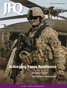 Joint Force Quarterly Inside Issue 66, 3Rd Quarter 2012