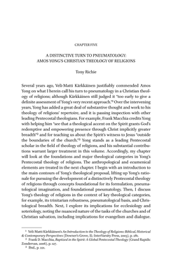 Amos Yong's Christian Theology of Religions
