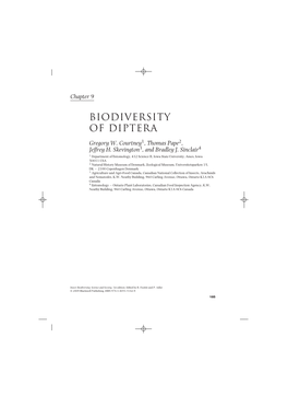 Chapter 9 Biodiversity of Diptera