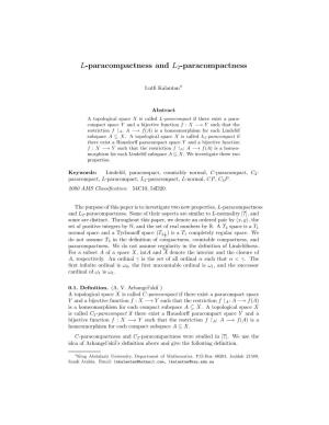 L-Paracompactness and L2-Paracompactness