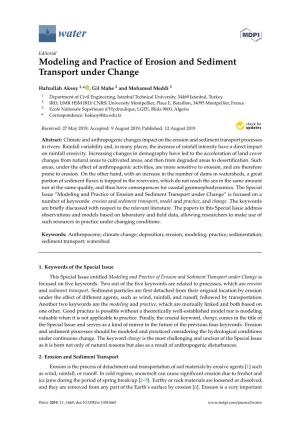 Modeling and Practice of Erosion and Sediment Transport Under Change