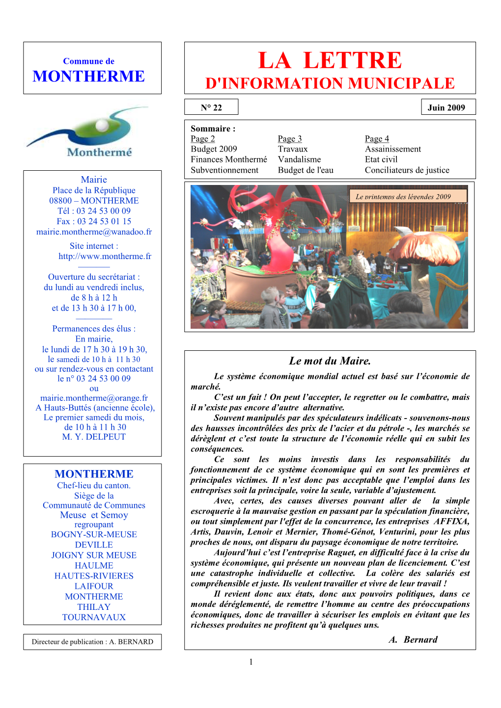 La Lettre D'information Municipale N° 22