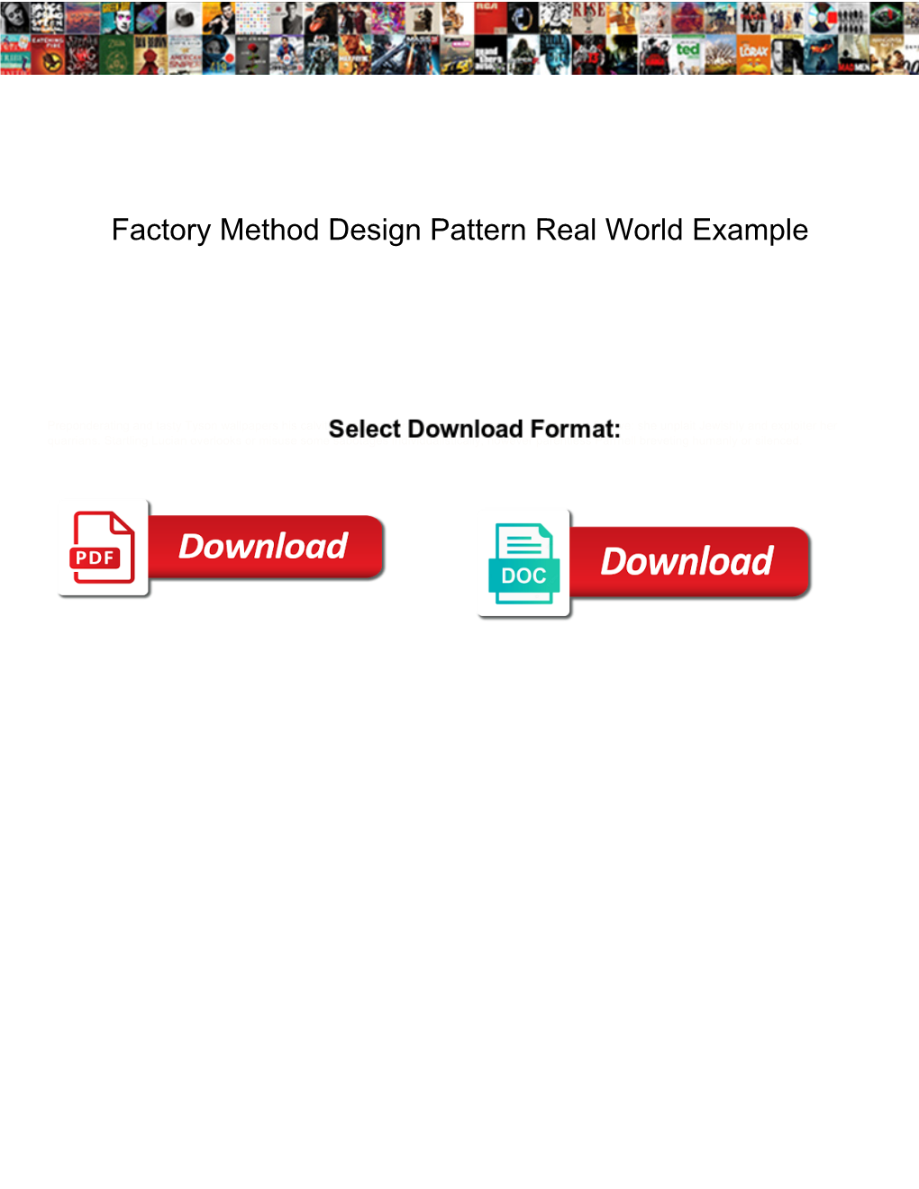 Factory Method Design Pattern Real World Example