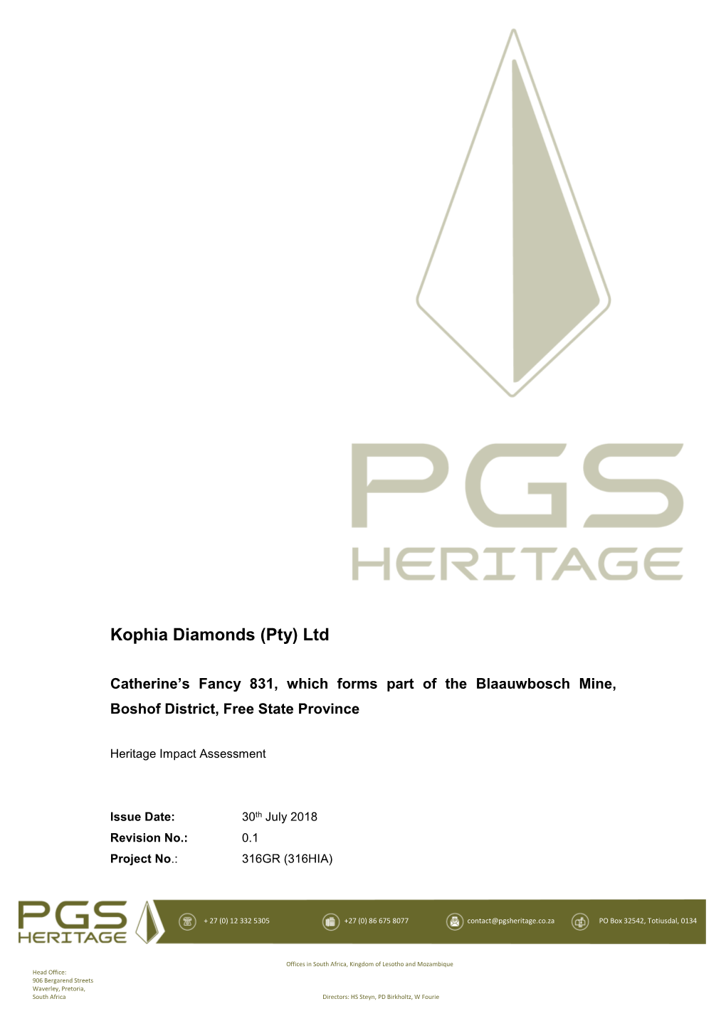 Kophia Diamonds (Pty) Ltd