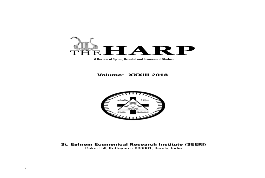THEHARP a Review of Syriac, Oriental and Ecumenical Studies