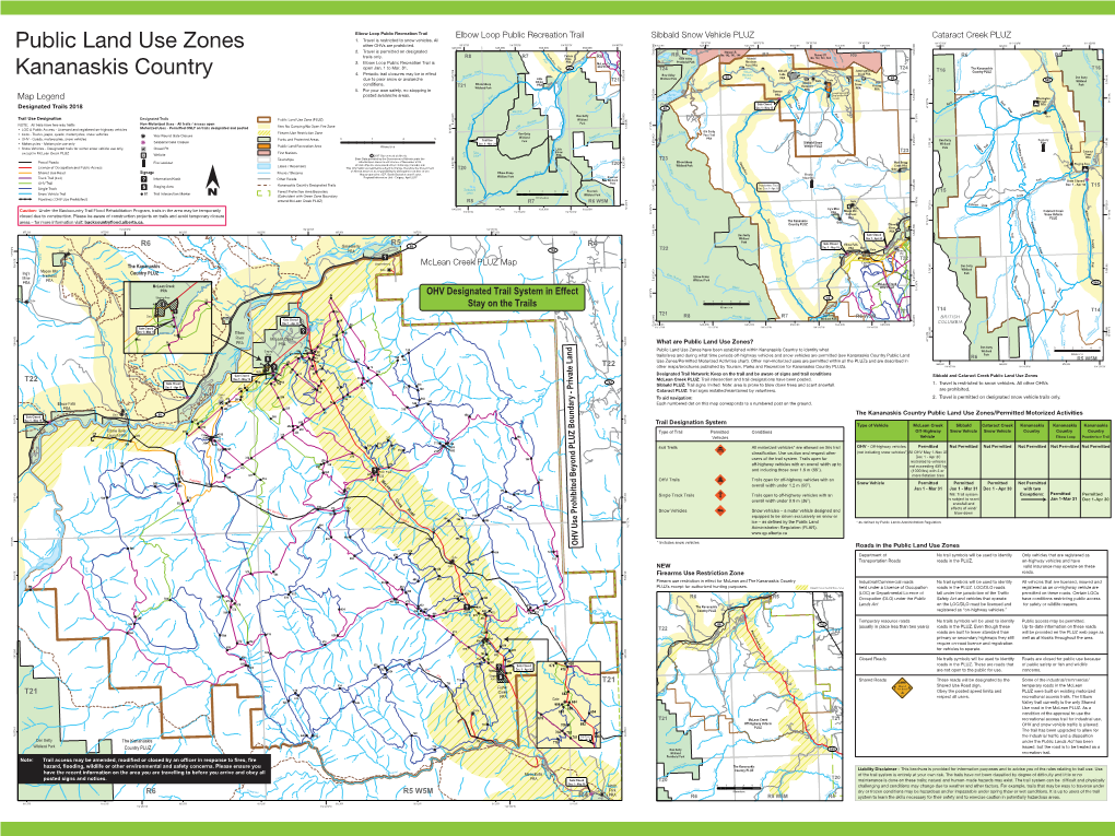 Public Land Use Zones Kananaskis Country