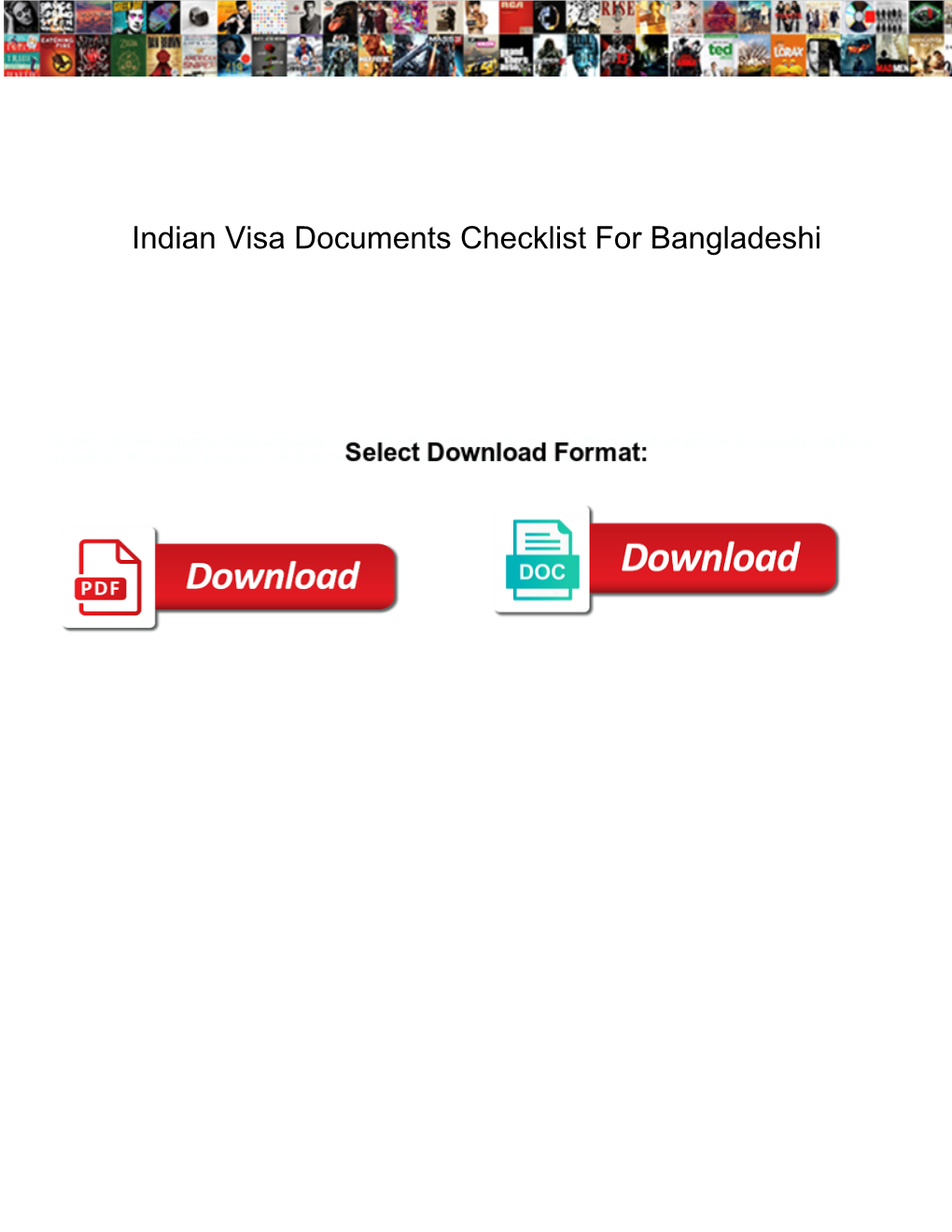 Indian Visa Documents Checklist for Bangladeshi