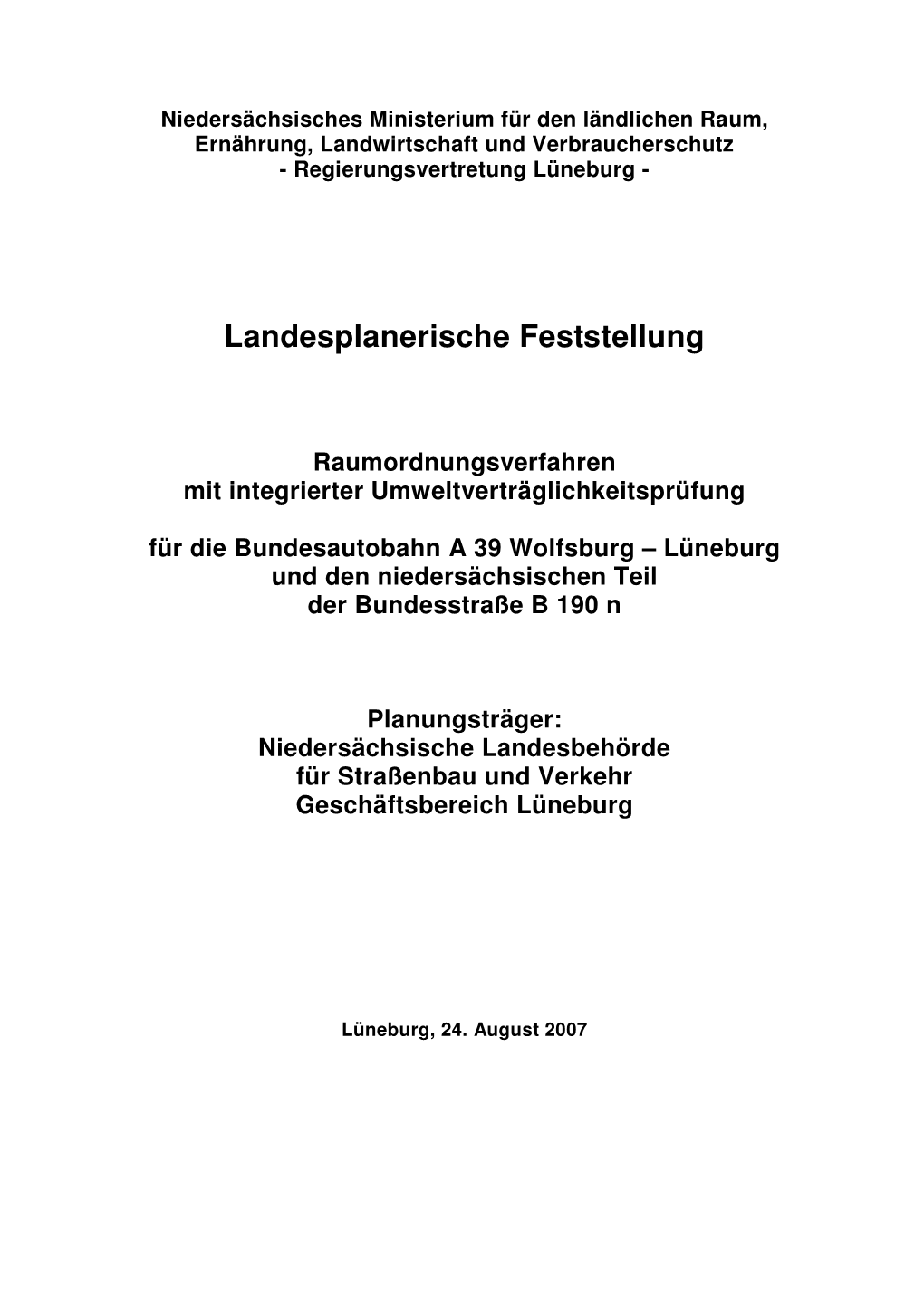 Landesplanerische Feststellung