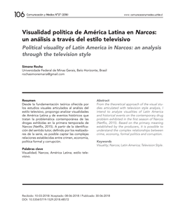 Visualidad Política De América Latina En Narcos: Un Análisis a Través Del Estilo Televisivo