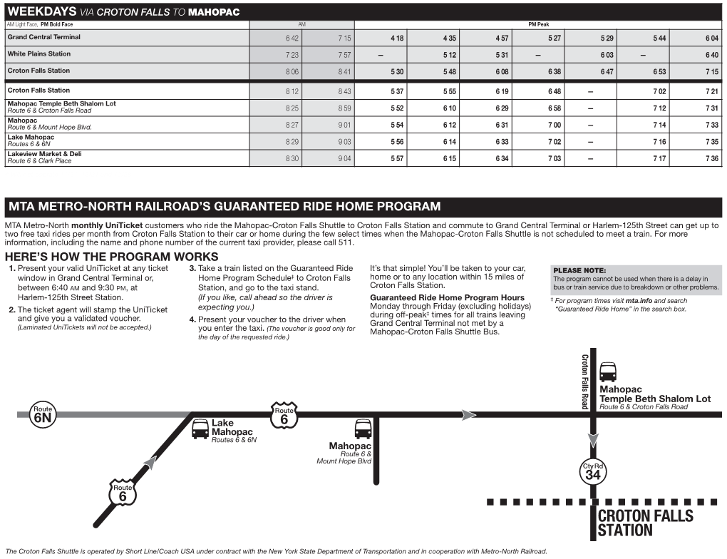 Croton Falls Station 5 50 6 13 6 38 6 54 7 17 8 03 8 22 8 46 5 06 5 49