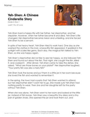 Yeh-Shen: a Chinese Cinderella Story Grade 4, Story 1