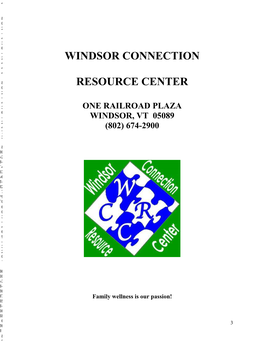 Windsor Connection Resource Center Manual