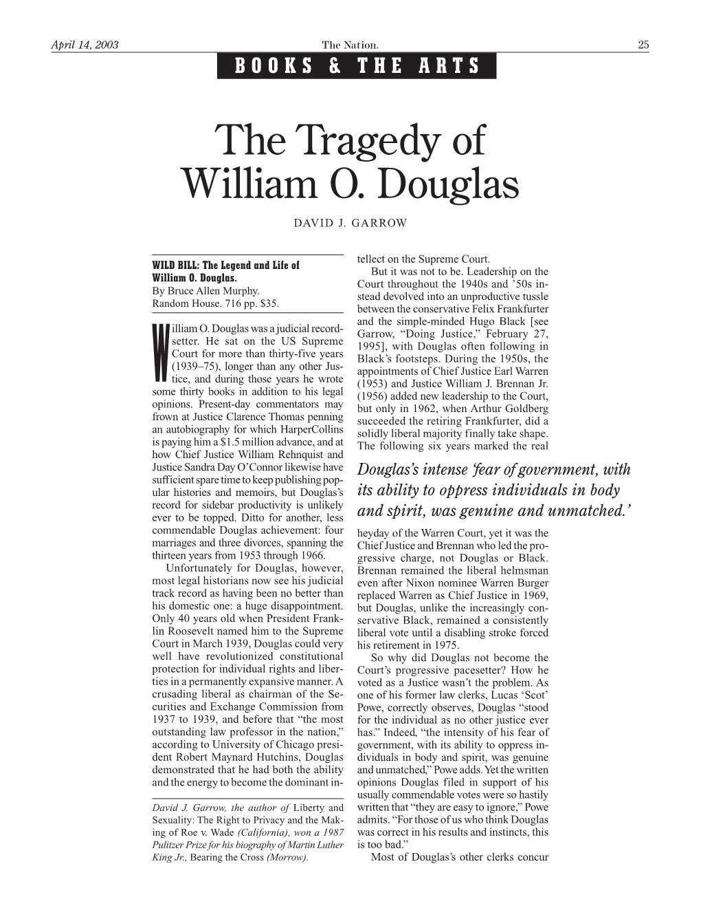 The Tragedy of William O. Douglas