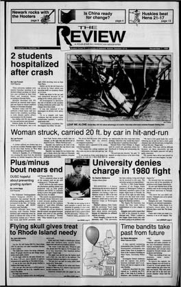 2 Students Hospitalized After Crash University Denies Charge in 1980 Fight