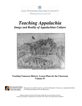 Teaching Appalachia Image and Reality of Appalachian Culture