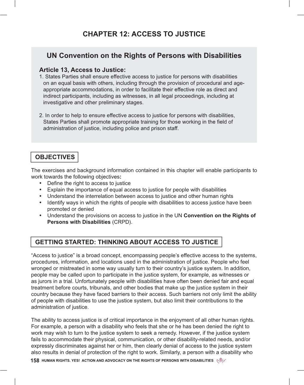 Access to Justice Un Convention on the Rights of Persons with Disabilities