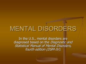 Mental Disordersdisorders