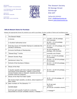 The Stewart Society 53 George Street Edinburgh EH2
