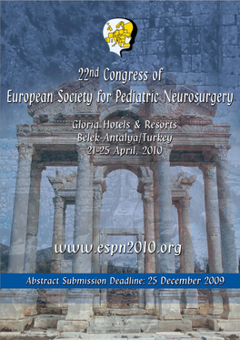 22Nd Congress of European Society for Pediatric Neurosurgery