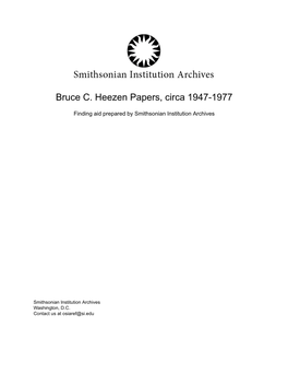 Bruce C. Heezen Papers, Circa 1947-1977