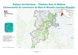 Enjeux Territoriaux – Thèmes Eau Et Nature Communauté De Communes De Mad Et Moselle (Secteur Moselle)