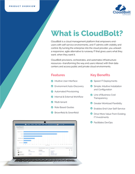 What Is Cloudbolt?