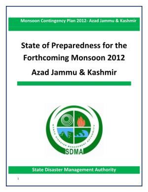 Azad Jammu & Kashmir Monsoon Contingency Plan 2012