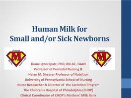 Benefits of Human Milk