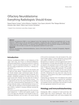 Olfactory Neuroblastoma: Everything Radiologists Should Know
