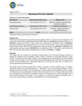 Bartaman Private Limited