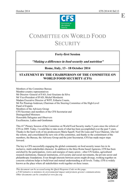 Committee on World Food Security