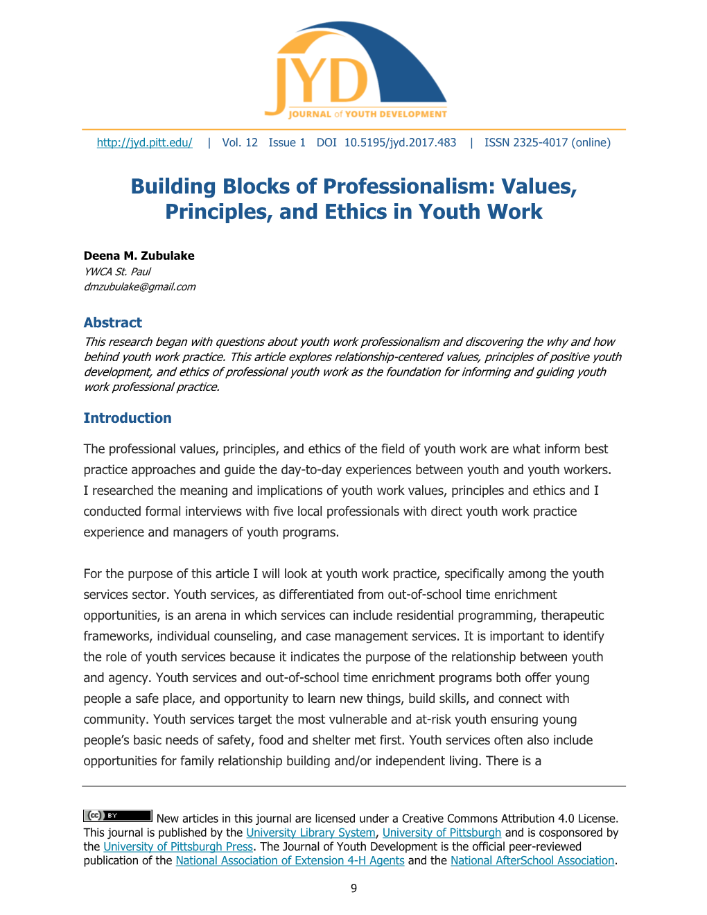 Values, Principles, and Ethics in Youth Work