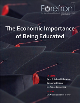 The Economic Importance of Being Educated, Forefront, Fall, 2010, Vol