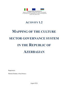 Mapping of the Culture Sector Governance System in the Republic