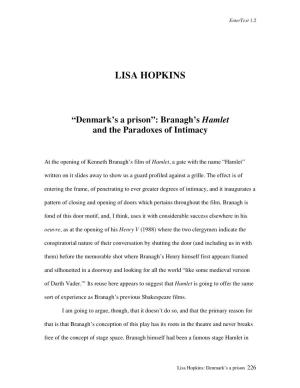 LISA HOPKINS “Denmark's a Prison”: Branagh's Hamlet and The