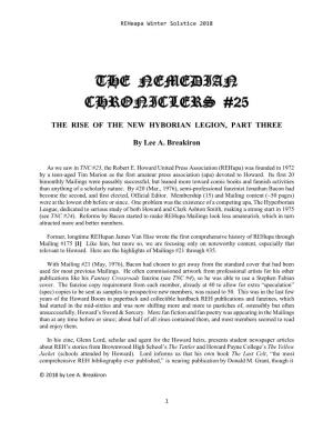 The Nemedian Chroniclers #25 [WS18]