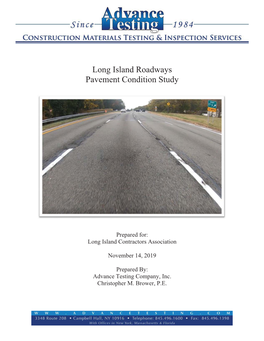 Long Island Roadways Pavement Condition Study