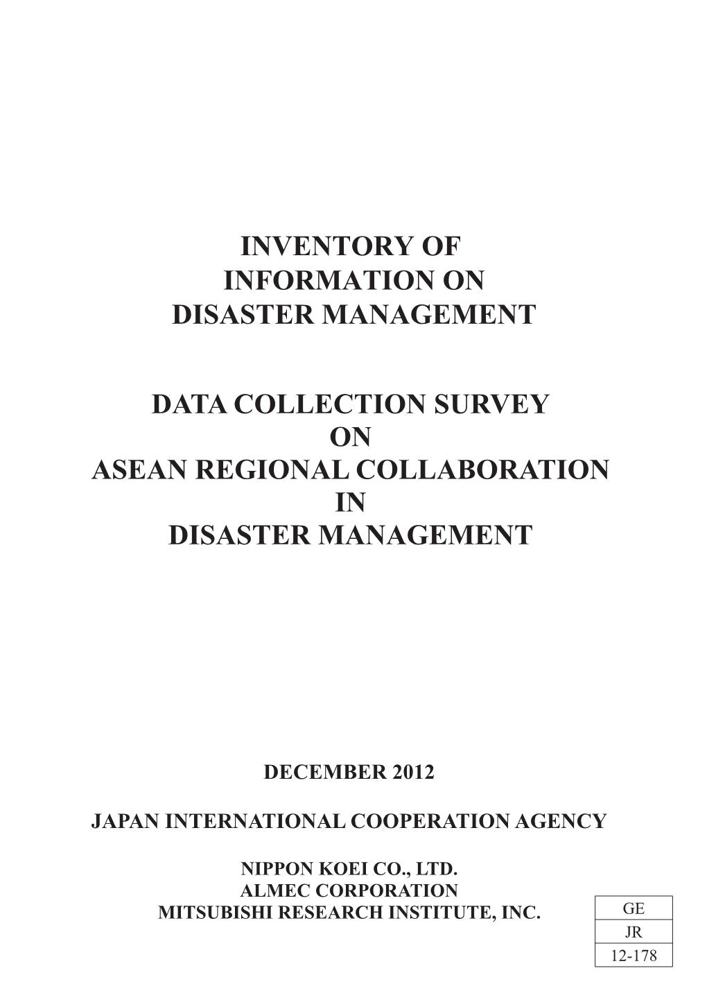 data-collection-survey-on-asean-regional-collaboration-in-disaster