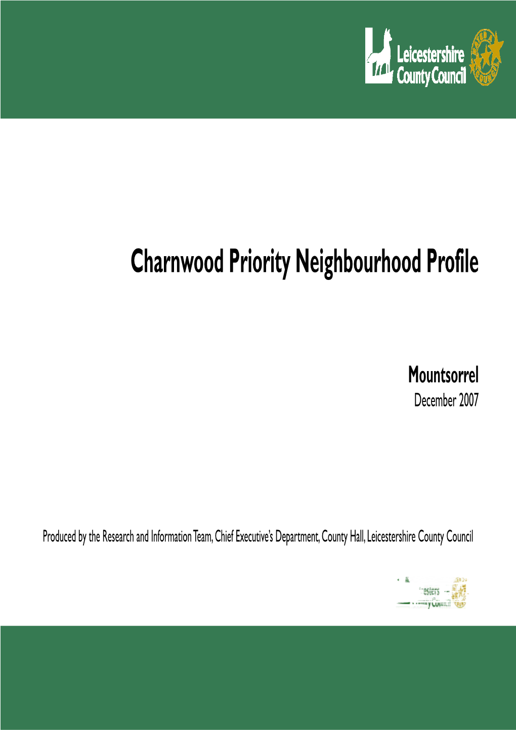 Mountsorrel Neighbourhood Profile 2007