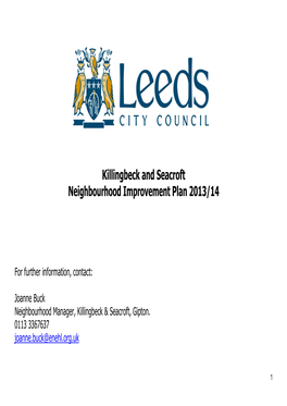 Killingbeck and Seacroft Neighbourhood Improvement Plan 2013/14