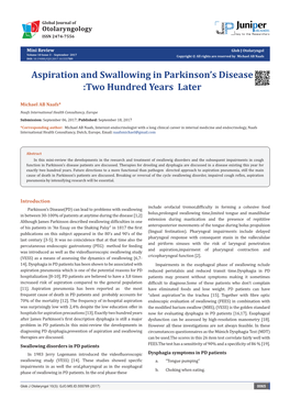 Aspiration and Swallowing in Parkinson's Disease:Two Hundred