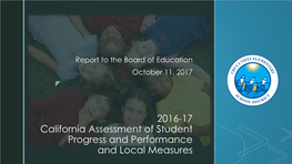 2016-17 California Assessment of Student Progress and Monitoring