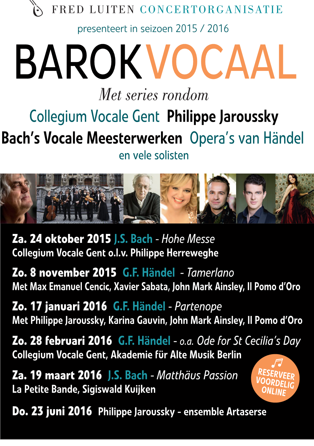 Barok Concerten Seizoen 2015 / 2016