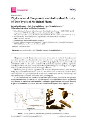 Phytochemical Compounds and Antioxidant Activity of Two Types of Medicinal Plants †