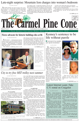Carmel Pine Cone, September 19, 2008