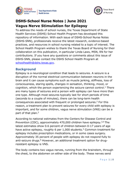 Vagus Nerve Stimulation for Epilepsy